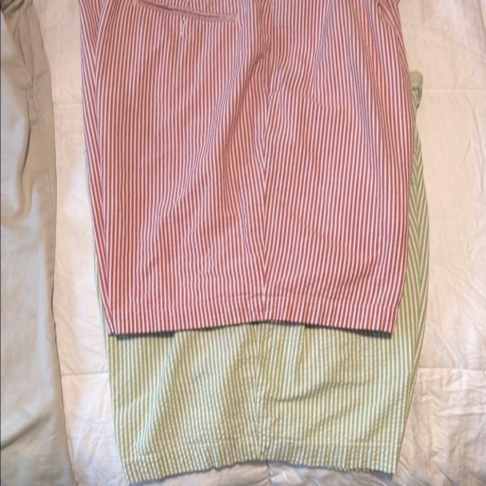 Jos. A. Bank Pink and White Knee-Length Pencil Shorts